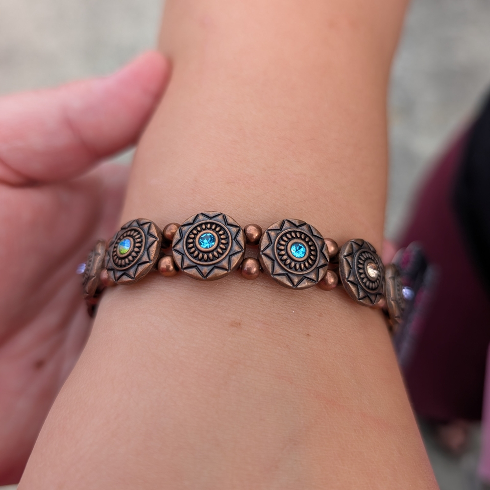 Copper and Turquoise Bracelet
